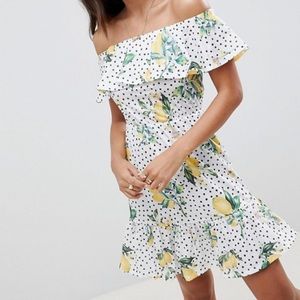 NWT ASOS Design sundress in lemon print
